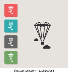 Ancient parachute - vector icon. Symbol for web, infographics, print design and mobile UX/UI kit. Vector illustration, EPS10.