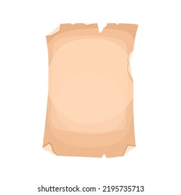 ancient parchment cartoon. scroll ancient, old paper, banner letter manuscript ancient parchment vector illustration