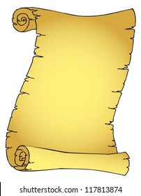 Ancient parchment scroll - vector illustration.