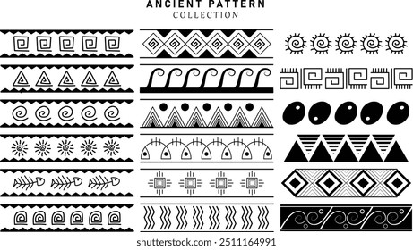 ANCIENT PATTERN VECTOR COLLECTION, DESIGN ELEMENTS