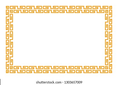 Ancient patterned wind frame, hieroglyphs, traditional patterns