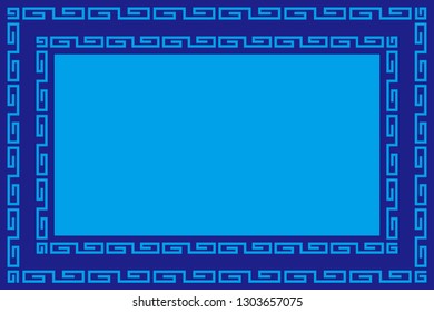 Ancient patterned wind frame, hieroglyphs, traditional patterns