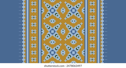 Ancient patterns Seamless Mughal architecture Motif embroidery, Pixel Ikat embroidery vector Design for Print indonesian batik motif embroidery native american kurta mughal design
