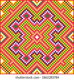 Ancient patterns woven on fabric of the ancient ethnic people in Vietnam. We call it "thổ cẩm".