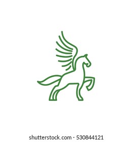 Ancient Pegasus Vector Logo Design Template Element