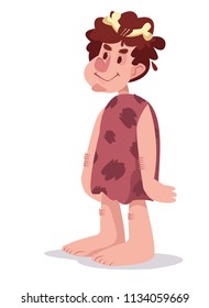 Ancient people. Vector illustration. On a white background. Cartoon character. Vector illustration. Clipart flat illustration.