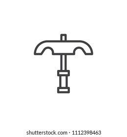 Ancient pick outline icon. linear style sign for mobile concept and web design. pickaxe simple line vector icon. Symbol, logo illustration. Pixel perfect vector graphics