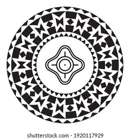 Ancient pictures maya, inca and aztec, ornaments and symbols in old american indian style, isolated on white background, vector illustration, eps-8