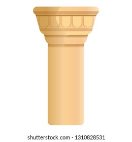 Ancient pillar icon. Cartoon of ancient pillar vector icon for web design isolated on white background