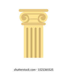 Ancient pillar icon. Flat illustration of ancient pillar vector icon for web design