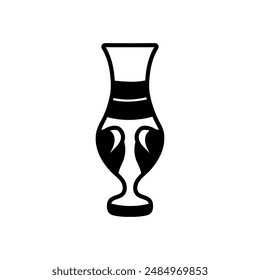 Ancient Pitcher Glyph Icon, Vector illustration