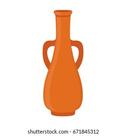 Ancient pottery, vase, jar, amphora. Made in cartoon flat style. Vector illustration