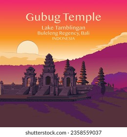 the Ancient Pura Gubug Temple is located near lake Tamblingan. this one of the old temples of Balinese Hindu people.