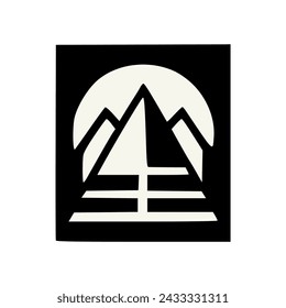 ancient pyramid t shirt design vector illustration template design