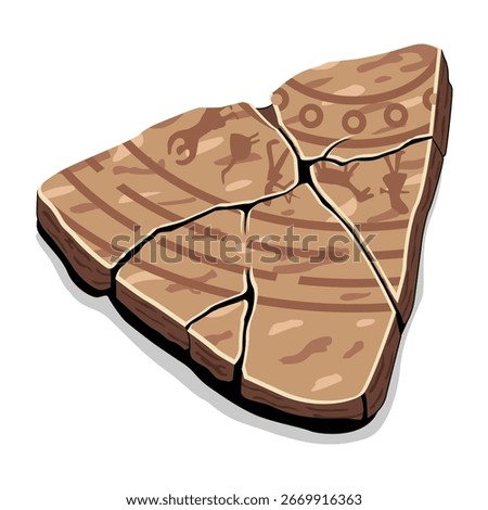 Ancient relic vector illustration on transparent background	

