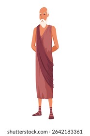 Ancient roman or greece man. Civilian population, male character in tunic