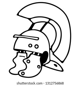 Ancient Roman helmet doodle