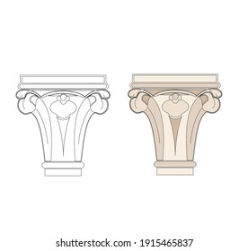 ANCIENT ROMAN AND HISTORICAL CLASSIC DECORATIONS GOTHIC COLUMNS AND FRIEZES IN ANCIENT VETIAN STYLE