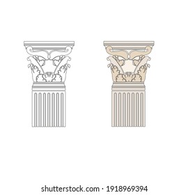 ANCIENT ROMAN AND HISTORICAL CLASSIC DECORATIONS GOTHIC COLUMNS AND FRIEZES IN ANCIENT VETIAN STYLE