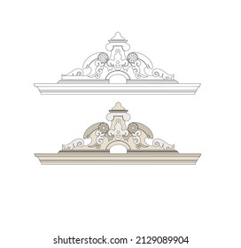 ANCIENT ROMAN AND HISTORICAL CLASSIC DECORATIONS GOTHIC COLUMNS AND FRIEZES IN ANCIENT VENICE STYLE