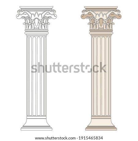ANCIENT ROMAN AND HISTORICAL CLASSIC DECORATIONS GOTHIC COLUMNS AND FRIEZES IN ANCIENT VENEZIA STYLE