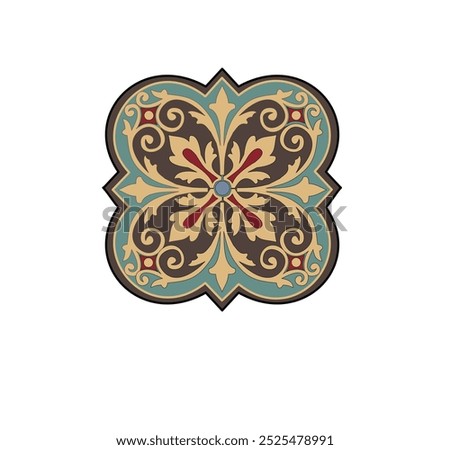ANCIENT ROMAN AND HISTORICAL CLASSIC DECORATIONS GOTHIC COLUMNS AND FRIEZES IN ANCIENT VENICE STYLE AND TUSCANY ORNAMENT FLORENCE ILLUSTRATION