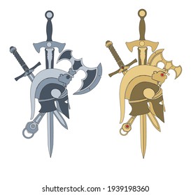 ANTIGUOS SÍMBOLOS ROMANOS, ESCUDOS Y CASOS, ARMAS HISTÓRICAS DE GUERRA SÍMBOLOS TRADICIONALES ITALIANOS Y NORMALES
