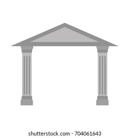 Ancient Roman temple with columns  icon