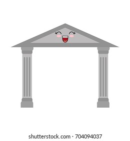Ancient Roman temple with columns  icon