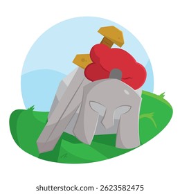 Ancient roman warrior gear. Vector illustration