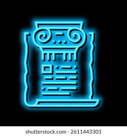 ancient rome history neon light sign vector. ancient rome history illustration
