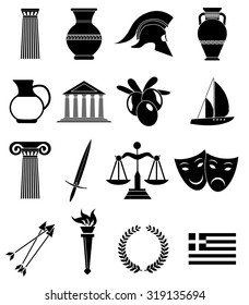 Ancient Rome Icons Set