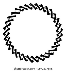Ancient round Celtic, Scandinavian pattern. Celtic knot, isolated on black, vector illustration