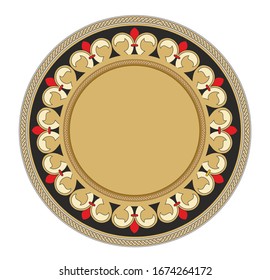 ALTE RUNDSYMBOL VON BAROQUE UND ARABISCHEM STIL