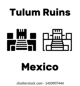 The ancient ruins of Tulum in Mexico as a tourist attraction