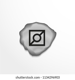 Ancient rune on the stone. Vector illustration.