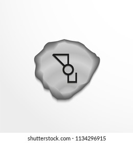 Ancient rune on the stone. Vector illustration.