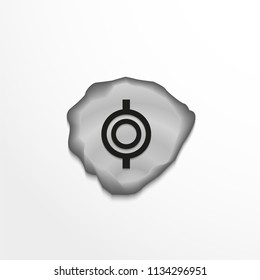 Ancient rune on the stone. Vector illustration.