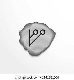 Ancient rune on the stone. Vector illustration.