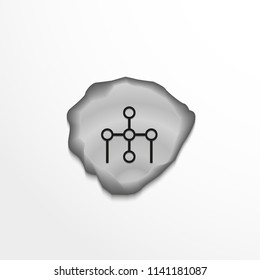 Ancient rune on the stone. Vector illustration.
