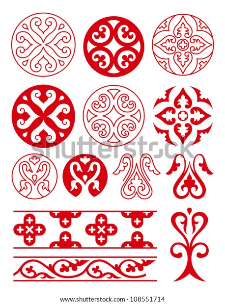 Ancient Russian Ornament Set Vector Russian: vector de stock (libre de ...