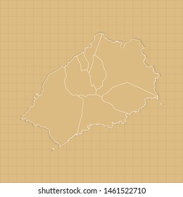 Ancient Saint Helena map old paper background with space for text. Vector illustration EPS10.