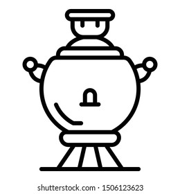 Ancient samovar icon. Outline ancient samovar vector icon for web design isolated on white background