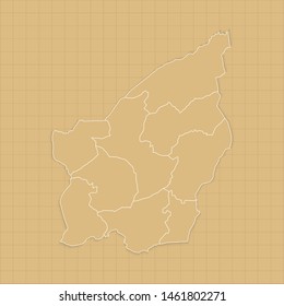 Ancient San Marino map old paper background with space for text. Vector illustration EPS10.