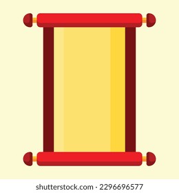 Ancient scroll icon. Subtable to place on chinese new year, etc.