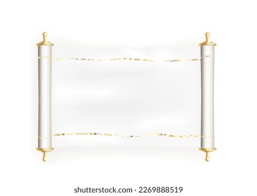 Ancient scroll illustration with place for your text. vector template.