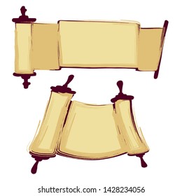 Ancient scroll illustrations, Old Vintage Paper. Vector.