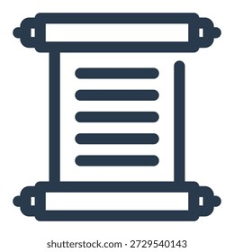 Alte Schriftrolle altes Pergament Manuskript Symbol
