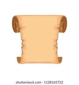 Ancient scroll with space for text, rolled paper vector Illustration on a white background