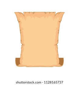 Ancient scroll or vintage parchment with space for text vector Illustration on a white background